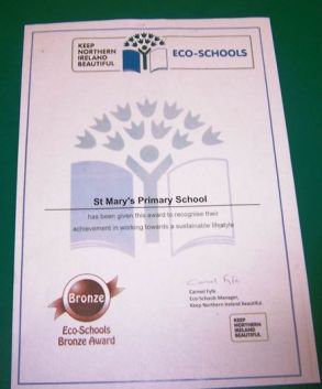 ECO Schools Bronze Award for St Mary's Primary School